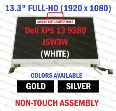 13.3" FHD Non Touch LCD Screen Assembly Complete Dell XPS 13 9305 Silver