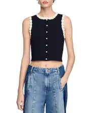 Sandro Crochet Cardigan