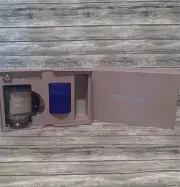 Teavana Start Steeping Kit Blue Perfectea Maker 16 oz Tea Tin Spoon Rock Sugar