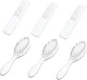 LRXIYODE 3Sets Hair Brush and Comb Gentle Scalp Care Brush for Newborns Detangle Comb for Boy Girl Cradle Cap Treatment Registry