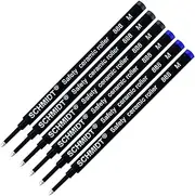 Pack of 6 - Schmidt 888 M Safety Ceramic Rollerball Refill Blue/Black Ink Medium Tip