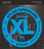 D'Addario ETB92M Nylon Tapewound Bass Guitar Strings Medium 50-105 Medium Scale