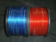 8 GAUGE SPEAKER WIRE 50 FT RED BLUE CABLE AWG STEREO CAR HOME MONSTER SUBS