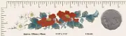 2 x Ceramic decals Decoupage Oriental style flowers Floral 5 1/2" x 1 1/4" PD938