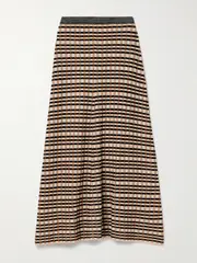 [Ulla Johnson] Ulla Johnson - Amal Checked Jacquard-knit Maxi Skirt - Multi - medium medium Multi
