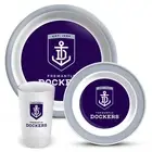 Fremantle Dockers AFL 3 Piece Melamine Dinner Set Easter Gift Sale