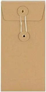 Blake Purely Everyday - Manilla String and Washer Envelopes DL (220 x 110mm) - Pack of 100 Qty - Premium Quality 180 GSM - Manilla Envelopes with String Tie - Office & Business Supplies (STWSW220G)