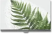 [LQPMNK] Metal Card Case, Plant Silhouette Fern Leaf Print Professional Card Case Premium Card Case Lightweight Card Holder Pocket Card Case, style, Style