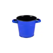 Urban Style Enamelware 1L Ice Bucket Container Cooler w/ Hollow/Handles Blue