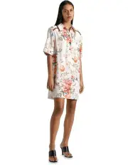 [Cue] Peony Garden Shift Mini Dress in Bisque