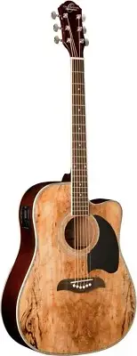 OSCAR SCHMIDT OG2CESM Spalted Maple Dreadnought Acoustic/Electric FREE SHIPPING!