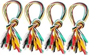 JUMPLAWN 40Pcs Alligator Clip Test Leads with Insulated Wires Flexible Jumper Cables for Electrical Testing Conductors Color Options for Experimentation