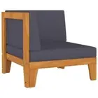 Wooden Sectional Corner Sofa With Cushions Outdoor Modular Lounge Furniture