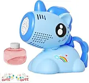 Bubble Machine - Automatic Bubble Machine | Shaking Head Electric Maker Portable with Light for Kids Boys Girls Toddler Adults Wedding Birthday