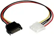 Watio Wave Power Cable - SATA Male to Molex Female 15cm Ideal for Connecting Devices to Power Supply