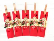 (5) HashiBukuro 5pc set Chopsticks & bags for NewYear/event/party decorative
