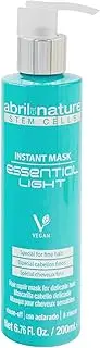 abril et nature - Instant Mask Essential Light - Moisturising Hair Mask - 200 ml - For Fine and Sensitive Hair - Hair Treatment with Stem Cells - Vegan Product
