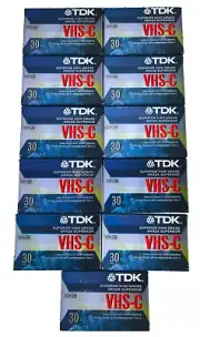 11 TDK VHS-C HG Ultimate 30 Minute Blank Camcorder Tapes