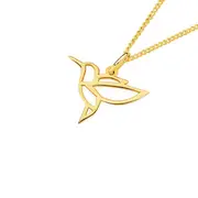 9ct Gold Open Hummingbird Pendant
