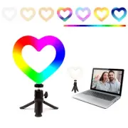6''Desk Ring Light,8.2" Tall 47 Color Modes,Light Ring for Computer/Heart Rin...
