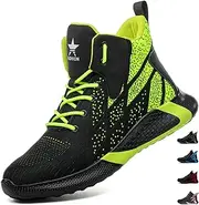 [PAQOZKC] Lightweight Safety Boots Men Women Steel Toe Caps Work Boots Trainers Breathable Safety Work Shoes Industrial Sneakers