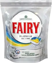 Fairy Platinum All-in-One Lemon DishWasher Tablets, 40 Tablets