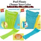 Play Day Inflatable Transparent Air Mat Pool Float, Swimming Pool Toys Floatie