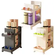 Gym Equipment Holders Large Capacity Sports Equipment Storage Rack with Wheels