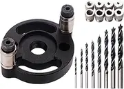 Drill Guide, Woodworking Hole Jig, Furniture Making, Spinner Jig, Aluminum Alloy Hole Drilling, 6/8/10mm Bushings, Precision Hand Tool Kit & Center Cabinet Maker