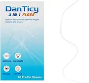 Super Floss Threaders, Dental Floss for Braces, Ultimate Floss Pre-Cut Strands (60 Count (1 Pack))