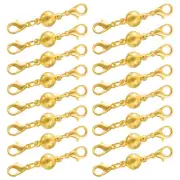 16Pcs Magnetic Jewelry Clasps Ball Magnetic Locking Lobster Clasps, 8mm Gold