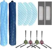 Accessories Kit for Ecovacs Deebot OZMO T9 AIVI T9 AIVI + T9 PRO T9 MAX T9 Power, 2 Roller Brush, 2 Filter, 4 Side Brushes, 3 Mop Cloth