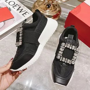 【Lydia代購】Roger Vivier RV女鞋高級感黑色老爹鞋女款百搭厚底松糕女士休閑鞋子2023新款潮