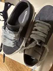 NIB Superga Blue Corduroy Sneakers S111BNW Euro 39 USA 8