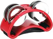 Foot Tambourine Percussion Musical Instrument Foot Drum Set Jingle Bell Accessories (Red)