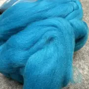 Merino Wool Spinning Felting Wool Roving Fiber Peacock Blue 116g Mohair More