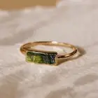 Natural Raw Moldavite Ring 925 Sterling Silver Unique Moldavite Gift Gift For He