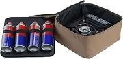 Camp Stove Carrier - Camp Cooking Organiser, Equipment Protective Bag, Portable Cassette Carrier, Outdoor Cooking Accessory Plus 600D Oxford Fabric Storage for Bottles, Hiking, Backpackers