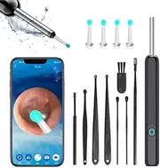 Ear Cleaner Wax Removal, Ear Cleaner Camera, Ear Wax Removal Kits with 1296P, Ear Camera Otoscope with Light, Ear Cleaning Kit for iPhone, iPad, Android Phones Ear Cleaner with Camera and Light