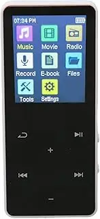 MP3 MP4 Player, Portable Digital Music Video with 1.8inch Touch Screen 5.0 HiFi, for Kids with Speaker Radio Recording e Book (White)