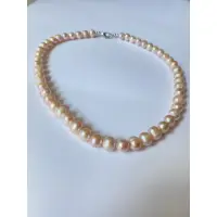 在飛比找蝦皮購物優惠-九成新 珍珠項鍊 粉紅珍珠項鍊 日本購買 2折出售
