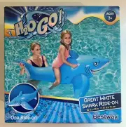 Inflatable Ride-on Shark, Ages 3+ Pool Play Toy, Brand New In Box, Great Gift