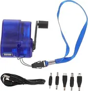Manual Phone Charger Hand Cranking Phone Charger Phone Emergency Charger Hand Dynamo Charger Emergency Charger for Phone USB Hand Charger Blue