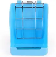 Pet Rabbit Hay Feeder Small Animal Hamster Pig Less Wast Hay Rack Corner Plas...