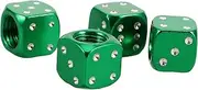 FELTECHELECTR 4pcs Decorative Dice Valve Stem Caps for Car Tires Aluminum Alloy Air Tire Caps Dice Valve Stem Caps for Enhancing