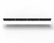 RAPIDLINE DELUXE PROFILE LEG WORKSTATION With Screen 8 Person Double Sided W1800 x D750 x H730mm (per user) White Top White Frame