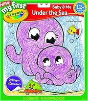 CRAYOLA 81 1350 My First™ Color & Sticker Book Assortment, Learn to Colour Animals, 12 Months, 1 Year, 2 Years, Colouring Books