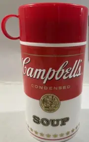 Vintage 1998 3 Piece Plastic CAMPBELLS SOUP Thermos New W/Care Instructions