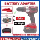 Battery Adapter Fits For Ridgid 18V AEG Battery to For Ozito 18V Cordless Tools
