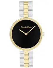 [Calvin Klein] Gleam Two Tone Stainless Steel Dial Women's Watch in